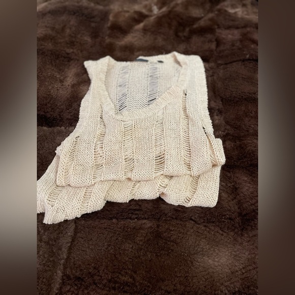 Cyrus Crochet Mesh Knit Vest Tank Bathing Suit Cover - Picture 13 of 16